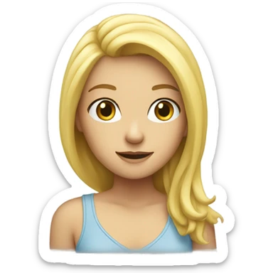 blonde girl by the window sticker