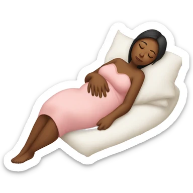 Pregnant woman napping sticker