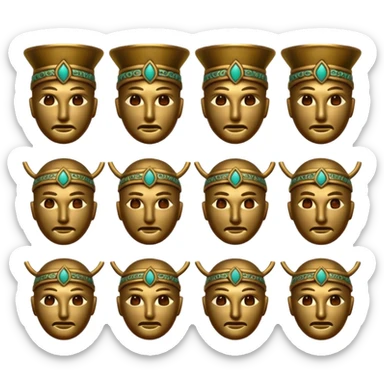 sanxingdui bronze man emoji set sticker