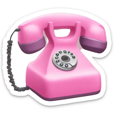 pink phone sticker