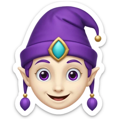 an Emoij for the character pomni from The amazing digital circus sticker