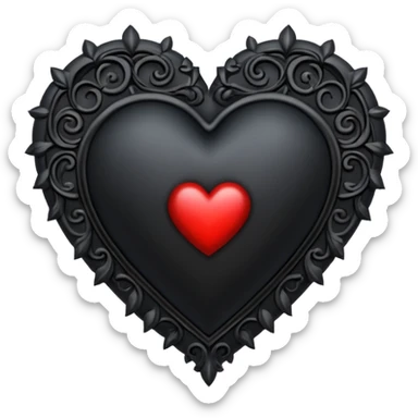 Gothic heart sticker