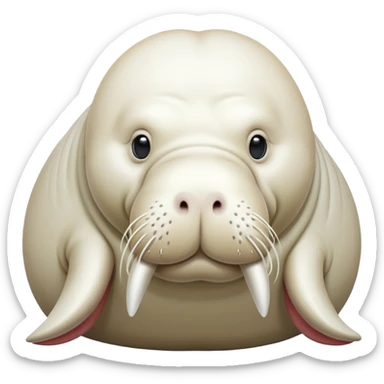 albino walrus sticker