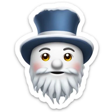 Bonhomme de neige avec un chapeau sticker