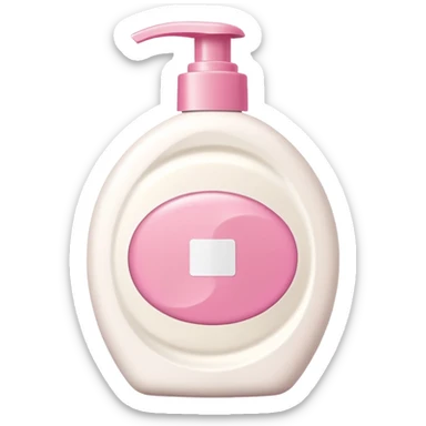 body lotion container with a pink label and gentle curves sticker