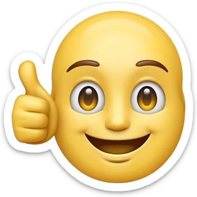 a thumbs-up emoji with a positive gesture sticker