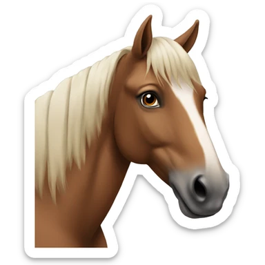 A Horse in Full That Looks Perfect in the Front But Ugly in the back  sticker