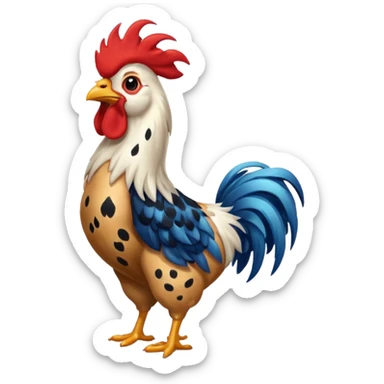 rooster dog sticker