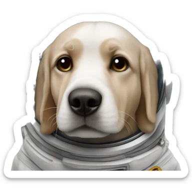Perro en el espacio sticker