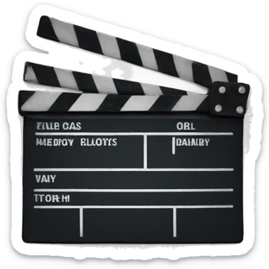 Clapperboard sticker