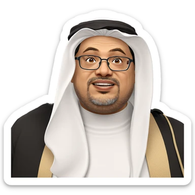 cosplay boy with glasses sticker