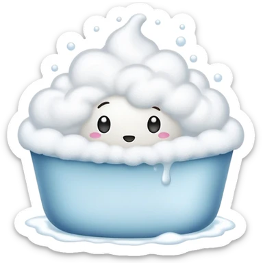 bath foam sticker