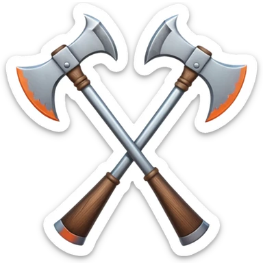 croisement de hache sticker