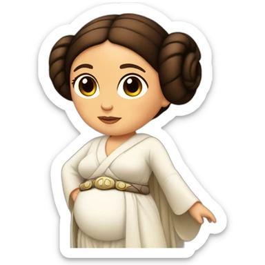 Pregnant princess Leia sticker