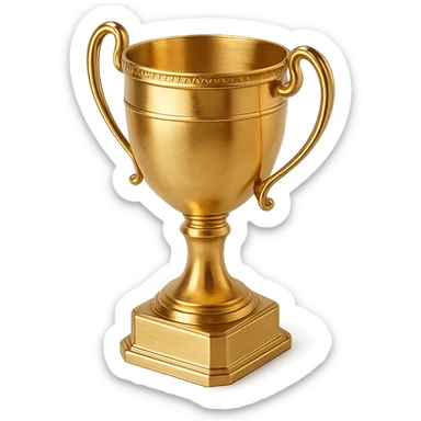 a gold trophy, classic shape sticker