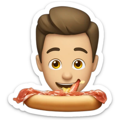 crea a cristiano ronaldo comiendo salchipapa sticker