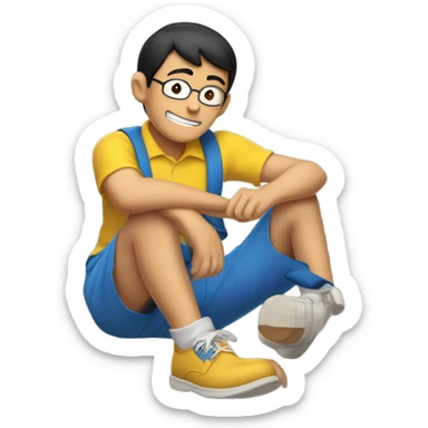 Nobita homibding out sticker