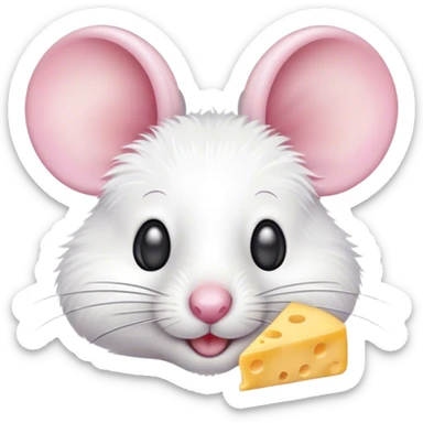 Mouse with cheese sticker