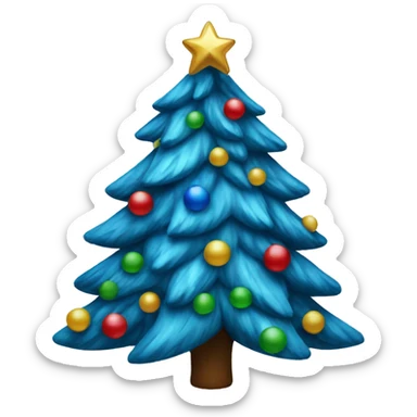 Christmas tree Blue  sticker