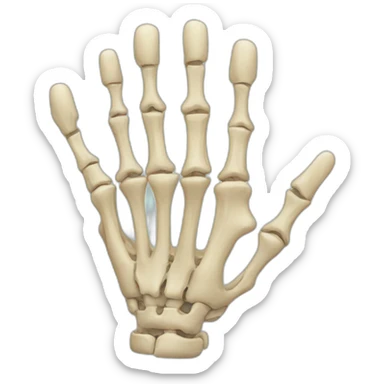Bones-hand sticker