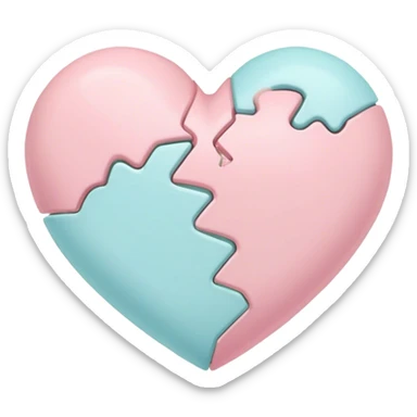 broken heart pastel  sticker