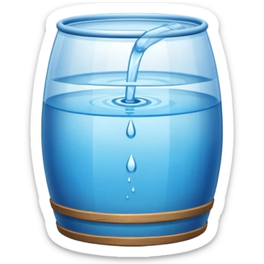 water in barrel before sticker