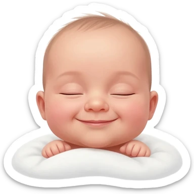 baby laying on its back sticker