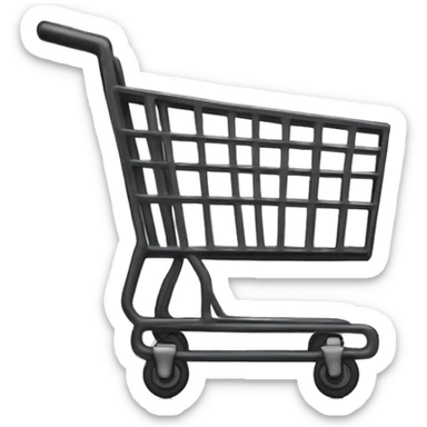 Black shopping cart sticker