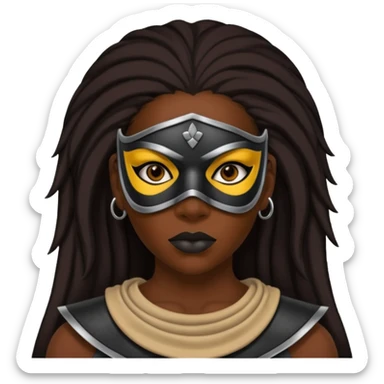 Dark Women in a slave mask  sticker