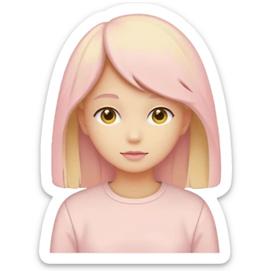 Embrace (silhouette/minimalism) in soft pink, beige and yellow pastel light sticker