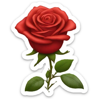 scarlet rose sticker