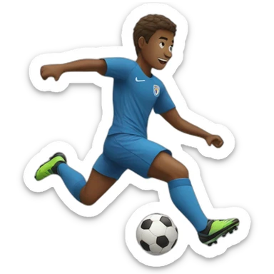 Soccer player kicking a ball sticker
