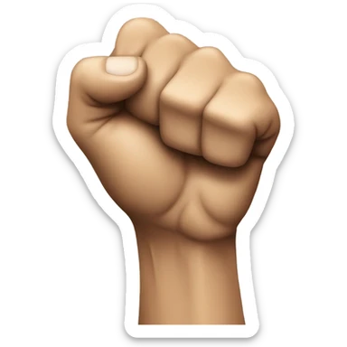 Man fist pumping sticker