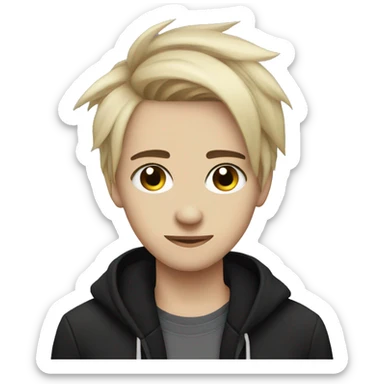 Cute emo teen sticker