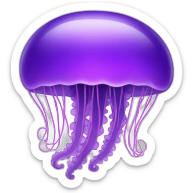 Purple jellyfish sticker