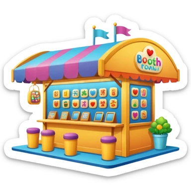 À booth in a fair sticker