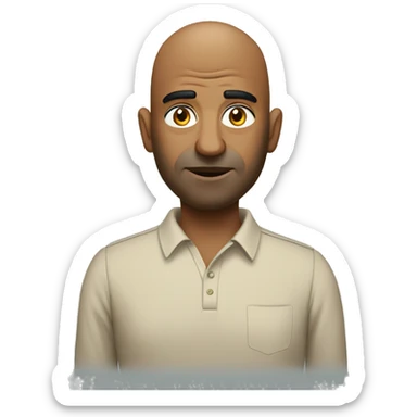 a bald indian man bad at golf sticker
