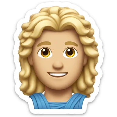  apollo greek god blonde hair  sticker