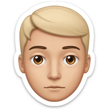 head turning around with side eye sticker