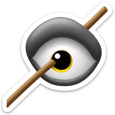 stick figure poking another stick figure in the eye sticker