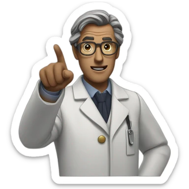 make doctor who's pointing his finger  sticker