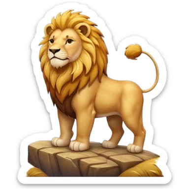 these three emojis combined : 🏞️🌠🦁 sticker