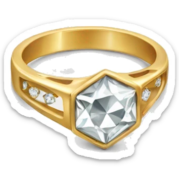 A diamond ring very detailed sticker
