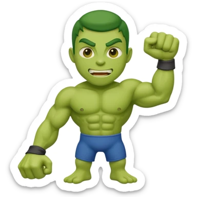 the word GOON with each letter visually rendered as rounded, bold, flexed muscles inspired by the green character's arms and legs, playful and clean style sticker
