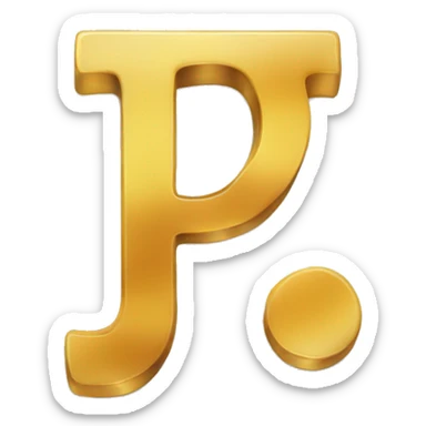 coin with letter j sticker