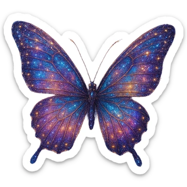 sparkling butterfly sticker