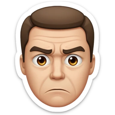 A frown (as if saying something) sticker