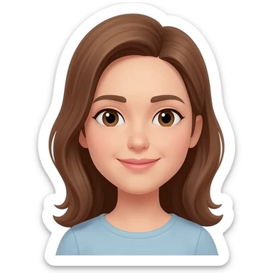 Ahora así igualito como este emoji, pero una persona femenina sticker