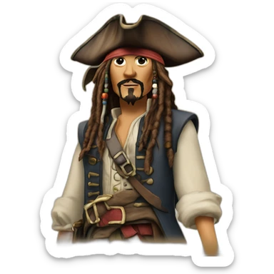 Jack sparrow sue le titanic sticker