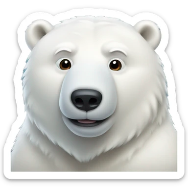 White polar bear sticker
